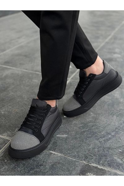 TB Terzi Bey Kuback Black Gray High Black Sole Casual Sneakers