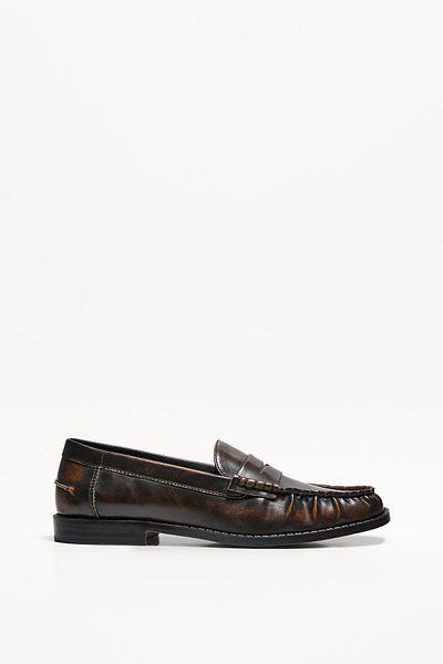 Bershka Loafers with gathered detail
