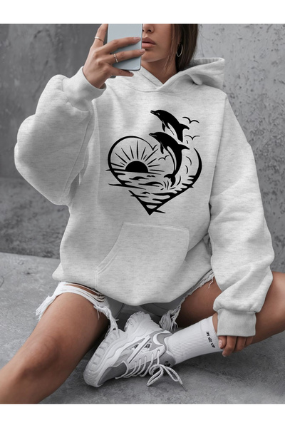 Lider Leather Hanorac imprimat cu glugă – Combinația confortului și eleganței "