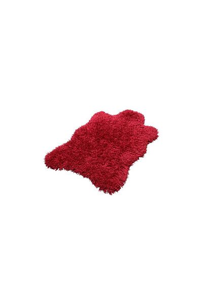 Homelux Sheepskin Rug, Rectangular, 80X120, Plain, Red, Polyester, Polypropylene