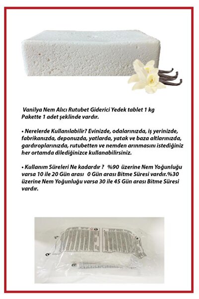 Saban Dikdörtgen Yedek Tablet - Nem Alıcı - Vanilya - 1 Kilogram