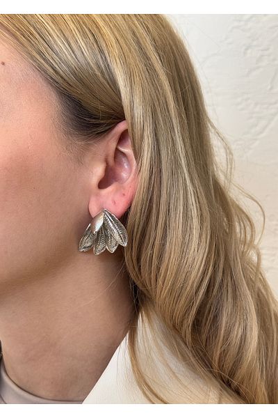 KİLİGİSTANBUL Leaf Earrings - 3 cm Width