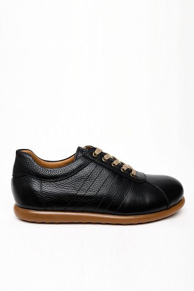 Morven Men's Black Leather Smart Casual Shoes