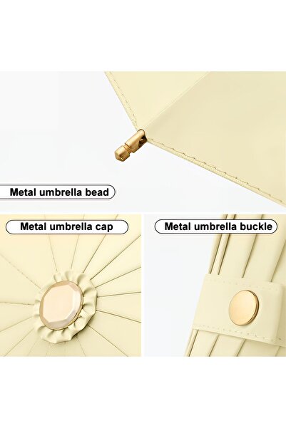 Taimi Folding Umbrella-Ultimate Protection Against Rain and Sun-Gray