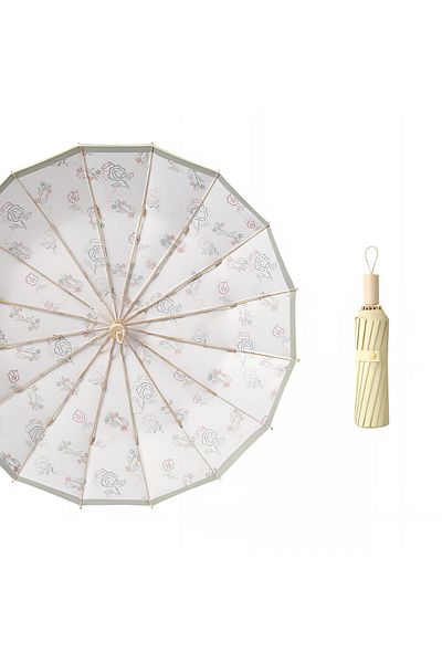 Taimi Folding Umbrella-Ultimate Protection Against Rain and Sun-Gray