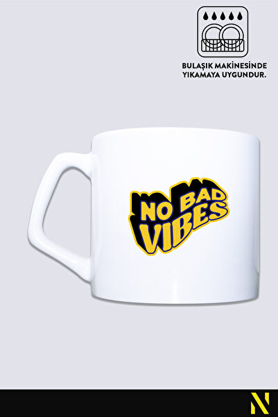 nilizma No Bad Vibes Patterned Mug