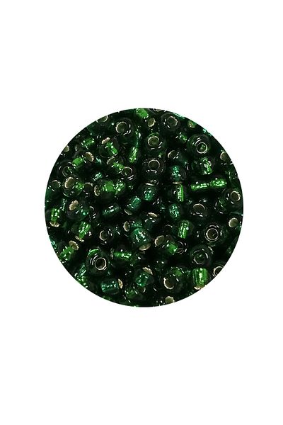 STUMBANNG Bulky Glass Sand Beads (8/0) 3 mm - 60 Grams - Transparent Army Green - Bnc218