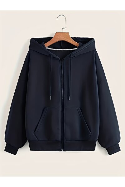 MODAVİBE Jachetă solidă – Jachetă casual supradimensionată, elegantă și confo...