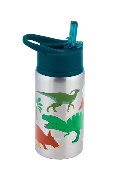 Stephen Joseph Dinosaur Drinking Bowl with Stainless Steel Straw