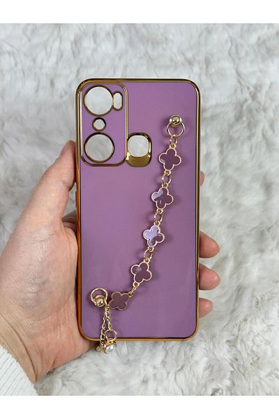 Vip Case INFINIX HOT 20i - حامل يدوي مقاوم للأوساخ وقابل للمسح وحماية الكاميرا اللامعة من السيليكون