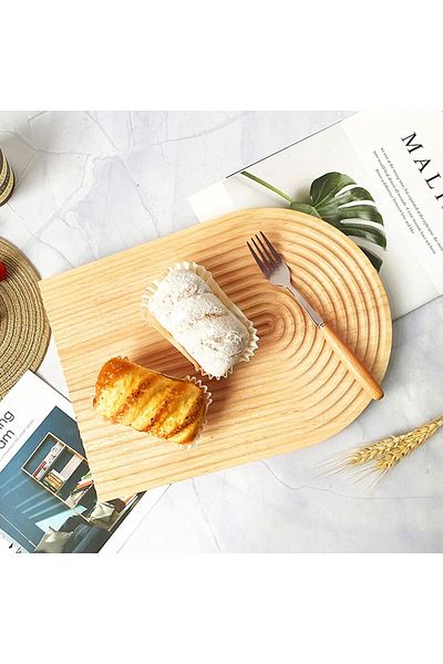 YzHome Bamboo Oval Presentation Plate Plate Presentation Holder 32*24cm