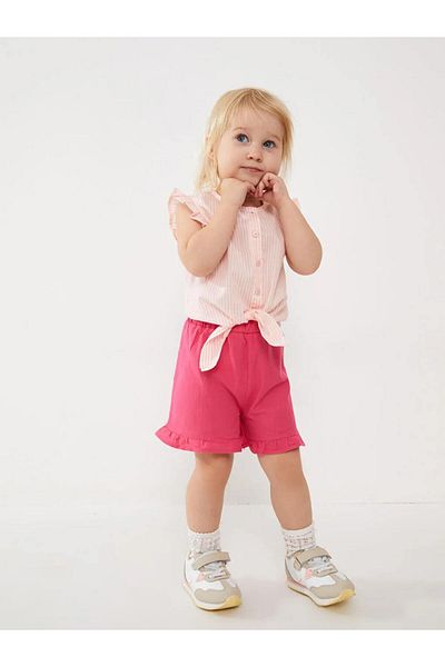 LC Waikiki LCW Baby Rosa Basic Popeline Baby Mädchen Shorts mit elastischer Taille