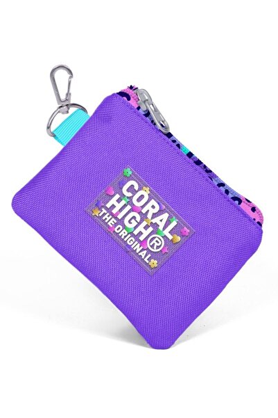 Coral High Фіолетова сумка для монет з леопардовим принтом - для дівчаток