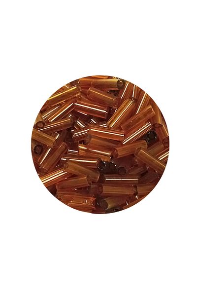 STUMBANNG Long Tube Cut Bead Diameter 2mm Length 10 mm - 20 Grams - Transparent Gold - Bnc254