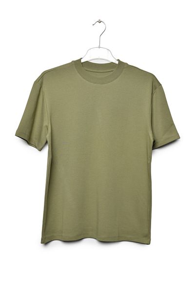 Zegy Ανδρικό T-Shirt με κοντό μανίκι Crew Neck - Πράσινο