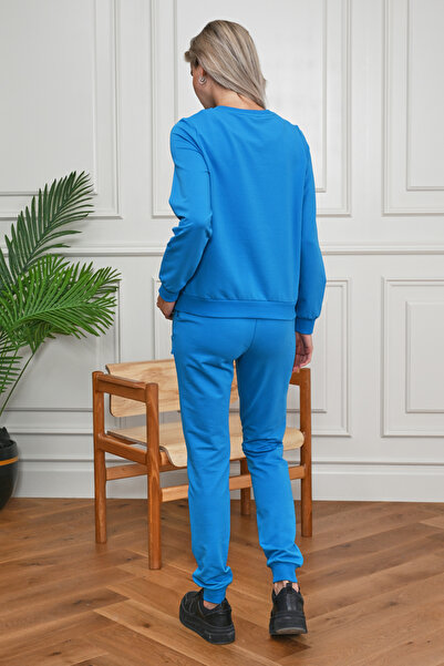 Sogo Gece Mavisi 2 Lİ TAKIM SOGOBREND KARE DOKUMA ETİKET AKSESUARLI SS KRİSTAL TAŞ ÇAKIMLI