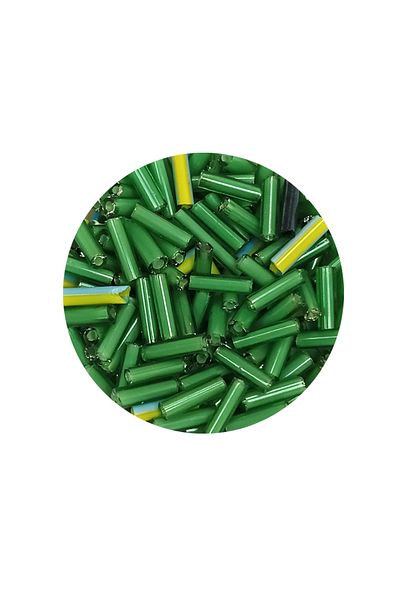 STUMBANNG Long Tube Cut Bead Diameter 2mm Length 10 mm - 20 Grams - Green - Bnc256