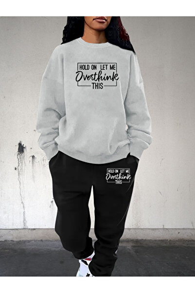 MODAVİBE Σετ εμπριμέ στο κάτω μέρος – Υπερμεγέθη, διπλό αθλητικό σετ, άνετο κ...