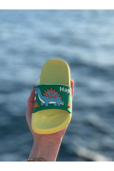 Bold Boutique Happy Dinosaurs Papuci Copii Copii Plaja Mare Piscina Baie Papuci