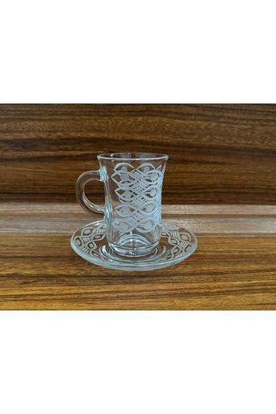 AR HOME 12 Pcs Handmade Glass Teacup Set