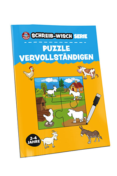 Çocuk Akademi Almanca Yaz Sil Serisi Yap-Boz Tamamla