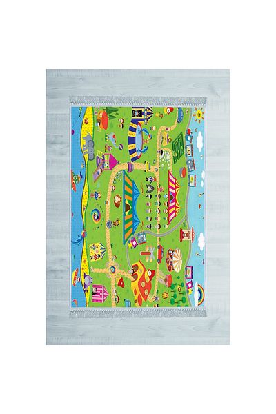 Homelux Children'S Rug Non-Slip, Rectangular, 120X180, Circus, Multicolor, Polyester
