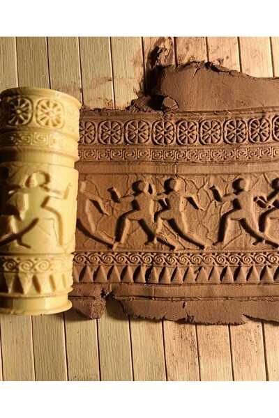 Enbceramic 10 CM ANTİK YUNAN VAZO DOKU RULOSU SERAMİK&POLİMER KİL KALIP