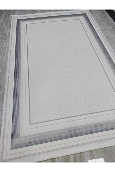 Kumru % 100 Akrilik Bambu Tarz 4 m2 - 6 m2 Metrekare Salon Halısı Antrasit Oturma Odası Halısı