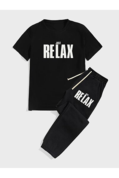 MODAVİBE Set de sus cu imprimeu de jos – supradimensionat, set sport din două...