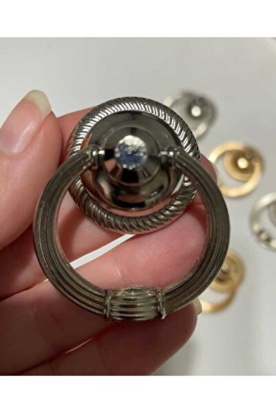 ARON (5 ADET) KÜÇÜK HALKA SARKAÇ KULP (BRONZ) KOMİDİN ŞİFONYER KONSOL DOLAP KAPAK KULPU