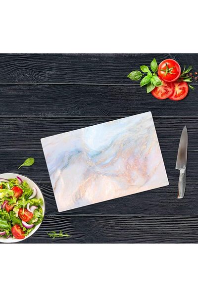 Saban 29X34 cm Ezgi Patterned Glass Cutting Board