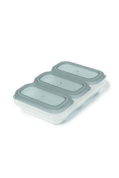 Skip Hop حاوية تخزين الطعام إيزي ستور مناسبة للفريزر، 118 مل، رمادي، مجموعة من 3 قطع