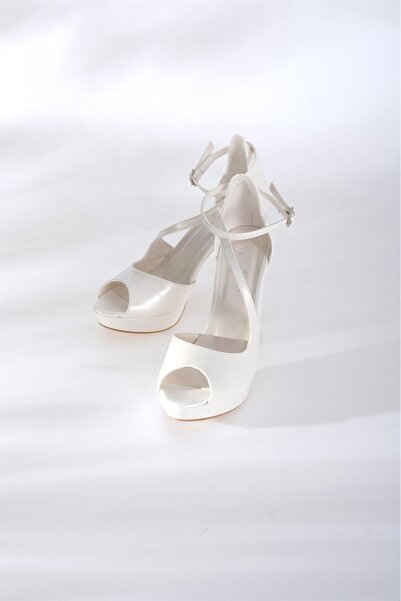 Hayati Arman Women's Mother of Pearl Open Toe Bridal Shoes White Mother of Pearl