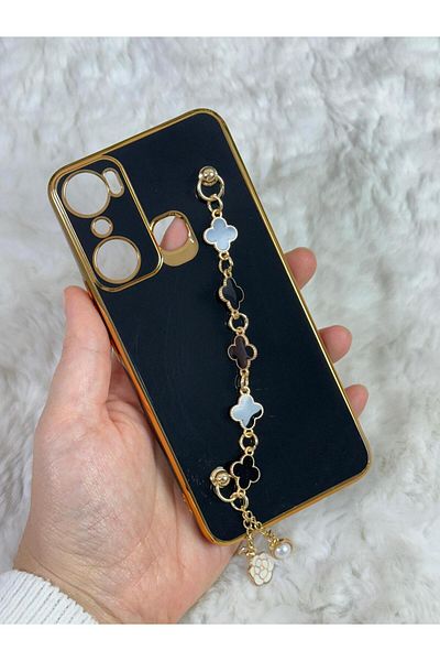 Vip Case INFINIX HOT 20i - حامل يدوي مقاوم للأوساخ وقابل للمسح وحماية الكاميرا اللامعة من السيليكون