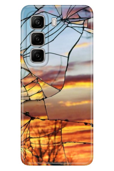 Cekuonline Case for Infinix Hot 50 4g Case Hot 50 Patterned Tpu Silicone Sunset