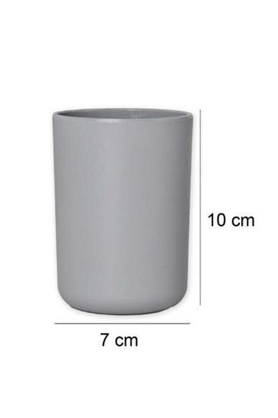 Saban Gray Toothbrush Holder and Paste Holder Set