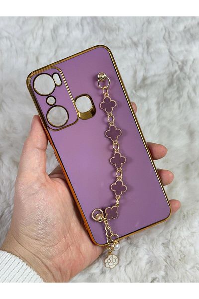 Vip Case INFINIX HOT 20i - حامل يدوي مقاوم للأوساخ وقابل للمسح وحماية الكاميرا اللامعة من السيليكون