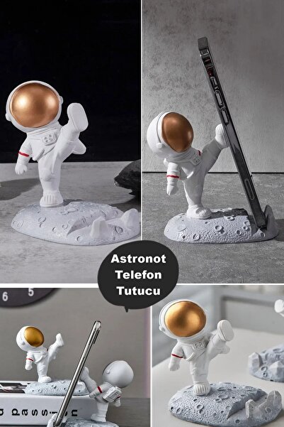 İndirimKap Astronot Dekorasyon Masa üstü Telefon Tutucu ve Tablet Standı