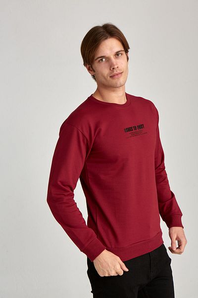 WERRONİ Men's Slim Burgundy - Two Thread Ashes to Dust