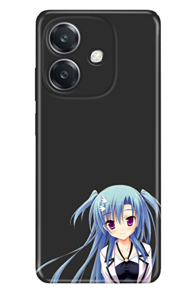 OPPO A3 4G Kılıf Oppo A3 Desenli TPU Silikon Mavi Anime Kız