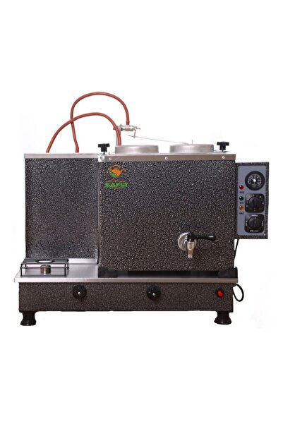 SAFİR موقد شاي رمادي ياقوتي - 2 إبريق شاي، أنبوب، طلاء ثابت (LPG) ضمان كامل