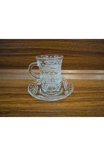 AR HOME 12 Pcs Handmade Glass Teacup Set