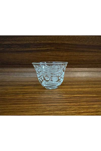 AR HOME 12 Piece Handmade Glass Arabic Cawa Cup Set