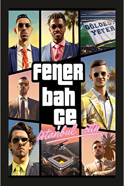 Alfa Grafik Fenerbahçe GTA Vice City Temalı Dekoratif MDF Tablo