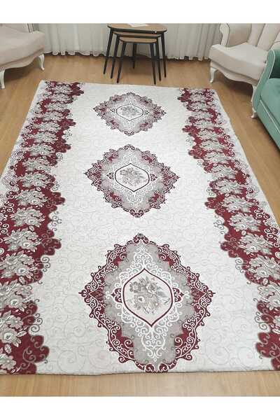 Pınarçeyiz Sarar Embos baskı 4m2 polar halı örtüsü lastiksiz