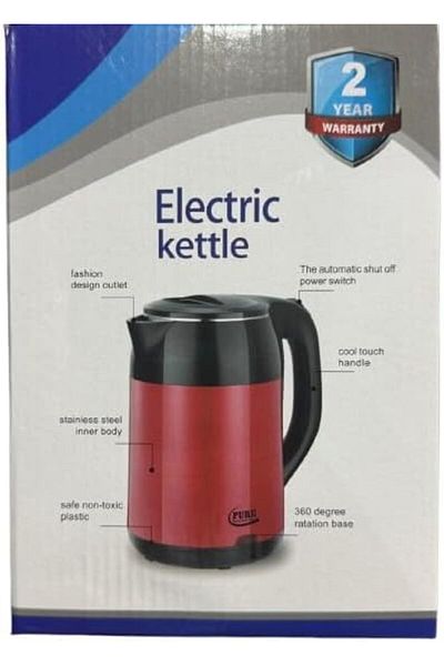Pure Stainless Steel 1500W Electric Kettle 1704 – Safe & Durable Design 1.7L