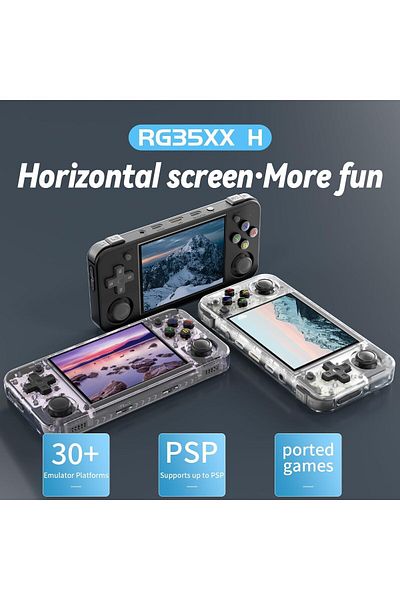 ANBERNIC RG35XX H Retro Portable Game Console, WiFi, Bluetooth 4.2, 3.5" IPS Screen, 64G TF Card, 5515 Games