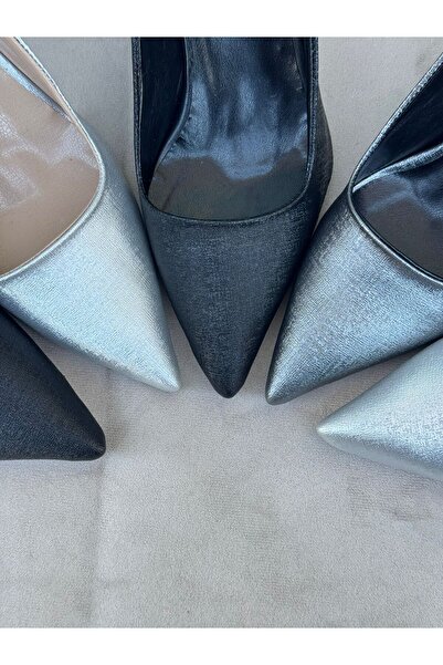 Saltopik Platinum Patterned Stiletto Heels