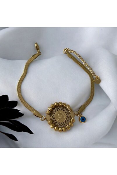 AKSESUARIM Kadın Dorika Toplu Çeyrekli Çelik Bileklik