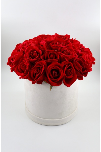 YENİCİ وردة صناعية في علبة مخملية (30 قطعة)